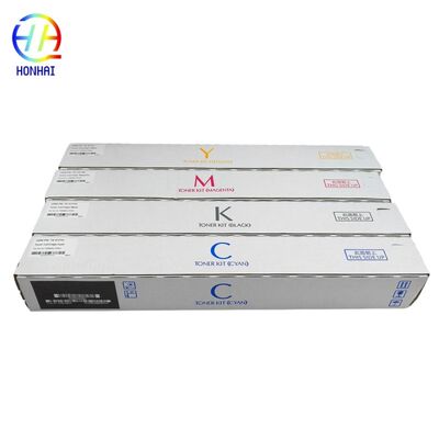 Set Kartrid Toner Kyocera yang Kompatibel CMYK Warna Hasil 25000 Halaman Dengan Chip untuk TASKalfa 3554ci 3555ci 4054ci 4055ci